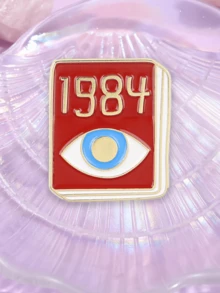 1枚眼睛数字休闲风锌合金时尚个性化灵感胸针，复古创意金属徽章，独特小众男士合金翻领别针，经典数字服装胸针，包包配饰，适合日常佩戴、学校办公配饰、衬衫外套、珠宝、圣诞节、万圣节、秋冬季配饰，适合青少年、青年、男士，休闲、户外、运动、度假、毕业礼物、生日礼物，日常佩戴衣夹，趣味可爱教师礼物，服装配饰，包包挂饰，男士礼物，包包别针 - 彩色 - 查看 4