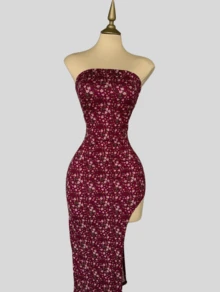 Women Midi Dresses - Violet Purple - View 1