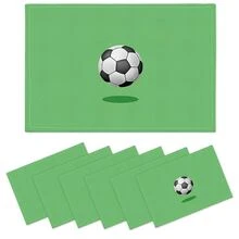 Napperon en lin motif de football créatif, dessous de plat surprise, napperon résistant à la chaleur pour repas, cuisine, extérieur, pique-nique, mariage, festival. Convient pour salle à manger, cuisine, extérieur.
