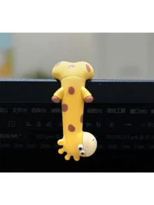 Nova peça decorativa de girafa fofa, decoração de mesa de escritório, enfeite de console central automotivo, presente - Multicolorido - Ver 5