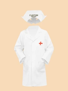 2pcs/Set Kids Nurse Costume, Including Nurse Hat And Nurse Dress, Suitable For 3-8 Years Old Girls Performance Cosplay