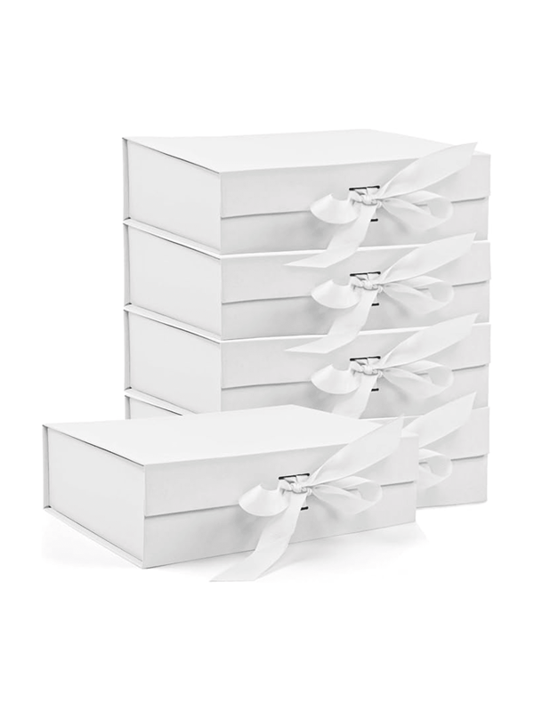 5 Peças Caixas de Presente Dobráveis de Cor Sólida, Caixas de Embalagem de Presente, Caixas de Presente para Festas, Universais para Presentes a Família e Amigos