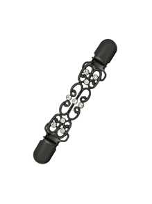Yanxyad 1/3 Peças Grampos de Colarinho para Cardigã Vintage para Mulheres, Grampos Cinturadores de Cintura, Broches de Camisa Vestido, Padrão de Flor Prata, Dourado e Preto, Grampo de Xale de Cardigã - Grampo Cintor de Xale de Cintura para Roupas e Presentes