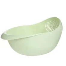 Rice Sieve Plastic Colander Kitchen Drain Basket With Handles Rice Bowl ...