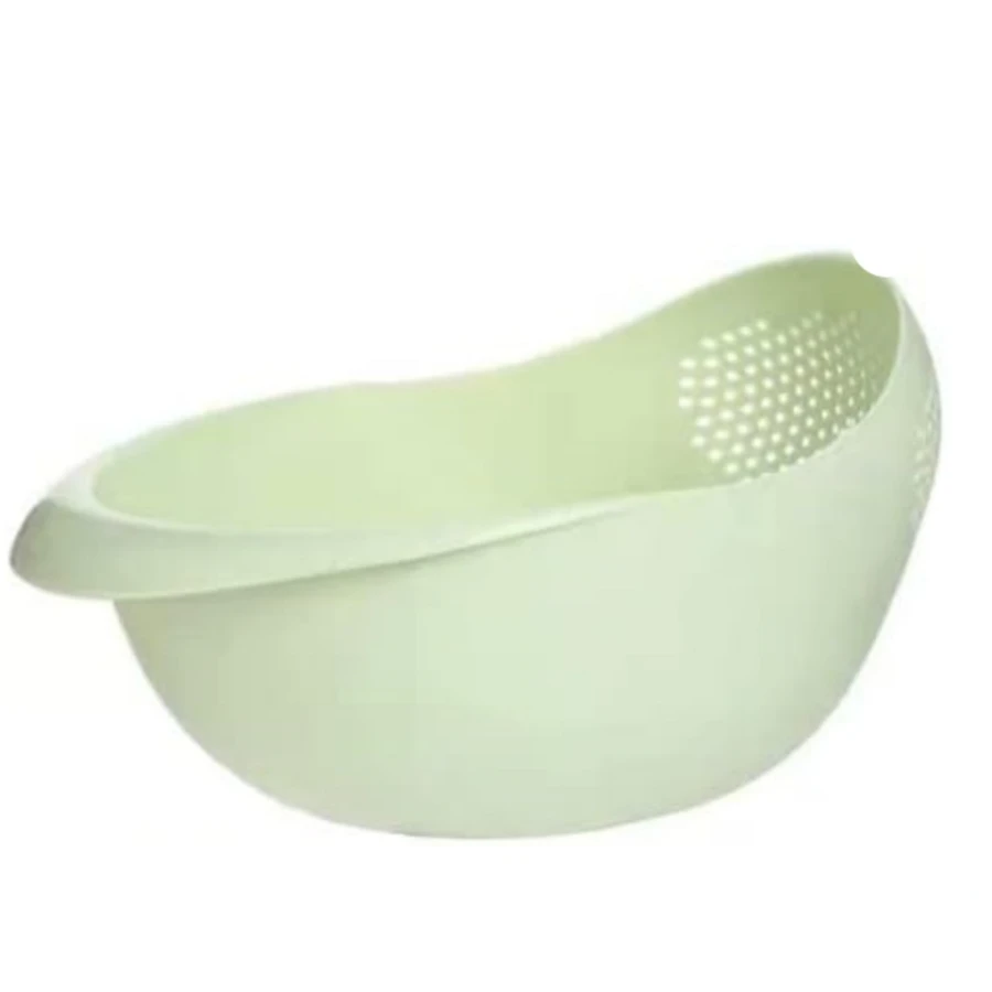 Rice Sieve Plastic Colander Kitchen Drain Basket With Handles Rice Bowl ...