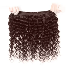BINF #4 Chocolate Brown Water Wave Brazillian Human Hair 3/4 Bundles Cheap Human Hair Weaving Wefts Remy Human Hair Extensions For Women - #4 - 查看 7