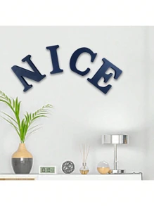 1 Piece Of White Wooden Letters, Wooden Letter Wall Letter Decoration, Wall Letter Decoration - Wooden Handicrafts, Standing Letter Slices, Sign Board Decoration, For Party Decoration, DIY Craft Letter Blocks