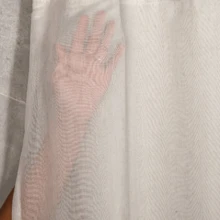 Linen Gauze Voile Curtain CHOOSE SIZE With Microfiber Lining For Rod - Tự nhiên - Xem 4