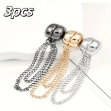 2/3/4/6pcs Magnetic Scarf Clips - No Sewing Required, Detachable Rings, Minimalist Round Chain Buckle | Multi-Functional Apparel Fastener, Secure & Fitted - Multicolor - View 21