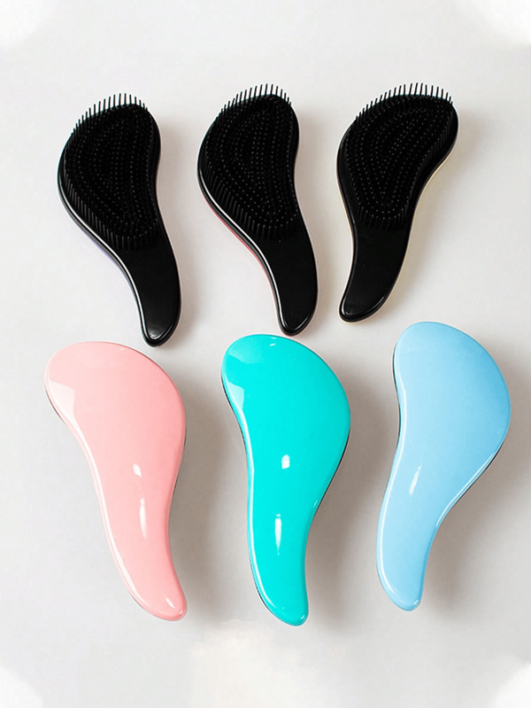 1pc Women's Smooth Hair Comb, Massage Comb, Unisex, With Soft Bristles And Massage Function, Can Smooth Hair And Stimulate Scalp. Comfortable Plastic Handle With Curved Design, Easy To Grip, Suitable For All Hair Types. Brush Comb,Compact And Easy To Carry