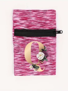 Fashionable New Floral Letter Printed Zipper Wrist Wallet - Girl's Portable Arm Phone Bag And Mini Coin Purse, Outdoor Sports Elastic Running Storage Arm Bag, Anti-Theft Key Hand Card Bag, Suitable For Sports And Travel - Multicolor - View 60