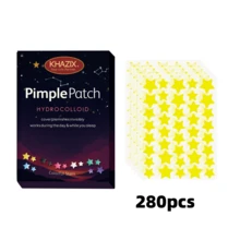 星形痘痘贴 适用于面部水胶体，1400 片，水胶体痤疮贴，可爱星形痘痘贴 - 彩色 - 查看 10