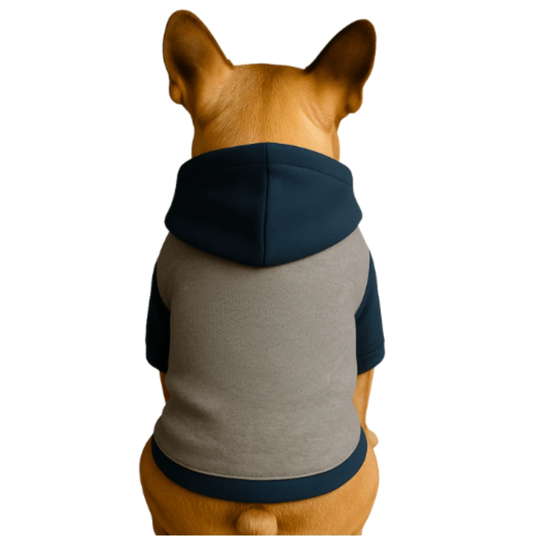 Pet Sweatshirt For Cold Days, Warm Jacket With Hood, Dogs And Cats - Blue - View 1