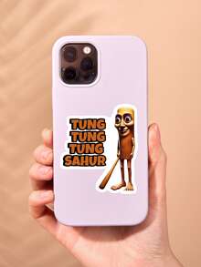 1pc Tung Tung Tung Sahur (Italian Brainrot) Sticker.Funny Sticker,Vinyl Sticker For Water Bottle Sticker,Kindle Sticker,Phone Sticker,Book Stickers - Multicolor - View 5