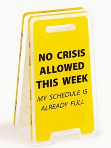 1pc Acrylic Caution Sign Desk Clip - Humorous Office Decor, Suitable Gift For All Genders, Multifunctional Desktop Decoration - one-size - View 1