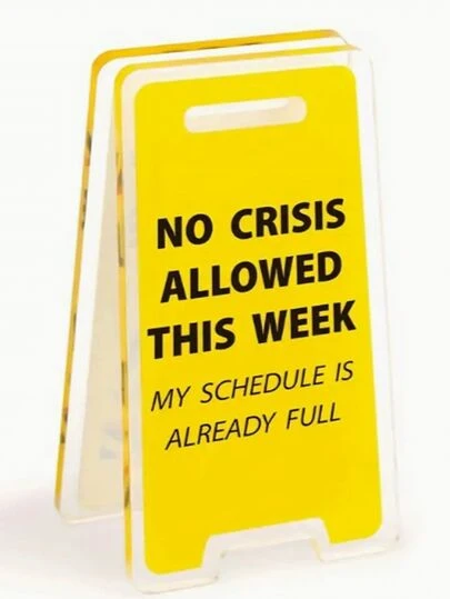 1pc Acrylic Caution Sign Desk Clip - Humorous Office Decor, Suitable Gift For All Genders, Multifunctional Desktop Decoration