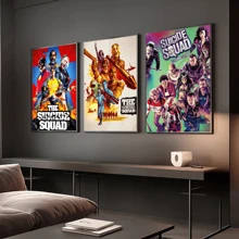 WB 1/10PCS SUICIDE SQUAD Classic Vintage Posters Decoration Painting Wall Art Kawaii Room Decor HD Quality Poster Wall Art Painting Study Nordic Home Decor House Bar Room Wall Decor Movie Figures Home Decoration Painting Wall Art Bedroom Cartoons Decor Wallpaper Wall Bedroom Decoration - Frameless
