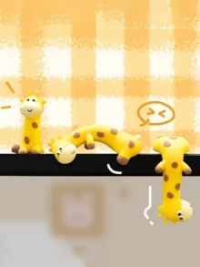 Nova peça decorativa de girafa fofa, decoração de mesa de escritório, enfeite de console central automotivo, presente - Multicolorido - Ver 3