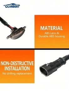 GLANBERT 1 Drag 3/4 Car LED Grid Light 4LED High Brightness Waterproof Amber Off-Road Vehicle Warning Light Pickup Truck Modified Lighting Light - Multicolor - View 8