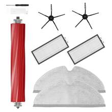 Ersatzteile kompatibel mit Roborock Q7, Q7+, Q7 Max, Q7 Max+ Saugroboter, Zubehör wie abnehmbare Bürste/Hauptbürste/Rollerbürste, Seitenbürste, HEPA-Filter, Wischtuch/Wischfaser