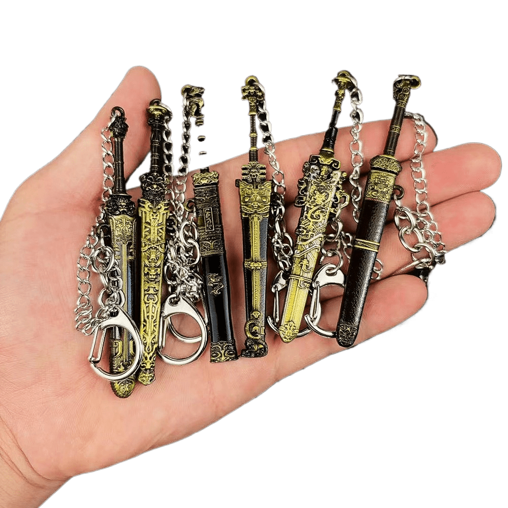 2025 Fearless Series Miniature Weapon Ornament Pendant, Small Item, Ghost Marquis Sword Mini Weapons Decoration, Toy, Advertising Gifts, Promotional Items, Conference Gifts, Welfare Gifts, Awards Commemoratives