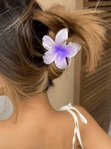 Big Flower Clip Summer Hair Clip Women Fashion For Holiday Beach And Daily Hairstyles - .4 miếng màu ngẫu nhiên - Xem 2