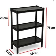 Kit 2 Prateleiras Estantes Modular Multiuso 3 Andares Organizadoras Lavanderia Quarto Cozinha