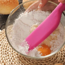 1pc Silicone Spatula, Baking Cake Cream, Silicone Spatula, Household Salad Jam Mixer - Multicolor - View 5