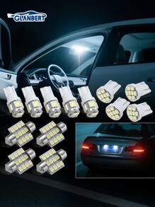 GLANBERT 13pcs/Set LED Lights White T10 Car Interior Light Bulb Reading Light 31mm Map Dome License Lamp