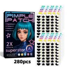 1400片装，星形痘痘贴，适用于面部，水胶体，吸收覆盖，茶树，水胶体痤疮贴，可爱星形痘痘贴