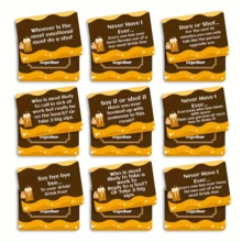 1pc Team Building Board Game Cards, Drinking Game Cards, Adult Leisure Party Cards, Romantic Dating Game Cards, Intimate Relationship Fun Game Cards - Yellow - View 4