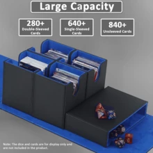 5-In-1 Commander Deck Box With Dice Tray, Holds Over 840+ Unsleeved Cards, Leather Magnetic Closure Deck Box, Detachable, Suitable For Collectible Card Games And Trading Card Games - Multicolor - View 8