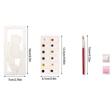 10 ورقة/طقم مجموعة دليل كتاب بورق مائي DIY لوحة مائية, دفتر مائي محمول, علامة كتاب مصنوعة يدويًا, ورق تلوين ملائم كهدايا الأعياد, عودة إلى المدرسة, لوازم مدرسية