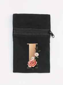 Fashionable New Floral Letter Printed Zipper Wrist Wallet - Girl's Portable Arm Phone Bag And Mini Coin Purse, Outdoor Sports Elastic Running Storage Arm Bag, Anti-Theft Key Hand Card Bag, Suitable For Sports And Travel - Multicolor - View 63