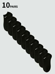 15/10/9/1 pares de calcetines unisex, calcetines deportivos, calcetines de moda, calcetines tobilleros blancos/negros/grises, colores lisos y estilo sencillo, aptos para uso casual diario