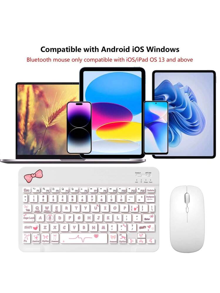 Bluetoothキーボードマウスセット、ポータブルワイヤレスキーボード