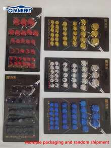 GLANBERT Upgraded Version 30pcs/Set Motorcycle Screw Cover Decorative Motorbike Accessories Plastic Kit Head Parts Nuts Styling Cover - Red - View 12