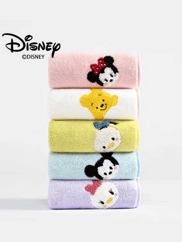 Disney Set de regalo de 5 piezas/1 pieza, con toallas cuadradas con tema de dibujos animados de Disney, toalla de felpa de coral suave de Mickey, toalla de mano, altamente absorbente, de tela de punto, adecuada para el baño y el hogar, toalla de mano y toalla facial de Minnie, adecuada para varios festivales, regalos de cumpleaños y de vuelta al colegio
