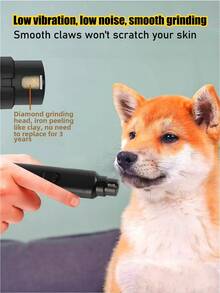 1pc Electric Pet Nail Grinder, Cats & Dogs Electric Nail Trimmer, Convenient & Portable Pet Grooming Tool, Suitable For Small To Medium Pets Such As Cats, Dogs, Squirrels, Requires 2 AAA Batteries - Multicolor - View 7