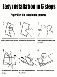 2pcs Matte Paper Screen Protector Compatible With IPad Anti-Scratch, Ultra-Clear, Compatible With Apple Pencil, Anti-Glare, Sensitive Touch, For Office/Drawing, Writing Like On Paper Gift For Birthday, Family, Friends Pad Screen Protector, Pad Accessories Waterproof Shockproof Anti-Fall Anti-Fingerprint Full Cover