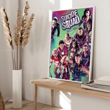 WB 1/10PCS SUICIDE SQUAD Classic Vintage Posters Decoration Painting Wall Art Kawaii Room Decor HD Quality Poster Wall Art Painting Study Nordic Home Decor House Bar Room Wall Decor Movie Figures Home Decoration Painting Wall Art Bedroom Cartoons Decor Wallpaper Wall Bedroom Decoration - Frameless