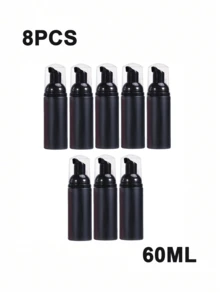 60毫升粉色泡沫按压瓶，睫毛洗发水瓶，旅行泡沫按压瓶，空塑料瓶，可重复灌装迷你皂液器，适用于洗手液、睫毛洗发水、沐浴露，适合旅行、居家和学生返校使用 - 黑色 - 查看 17