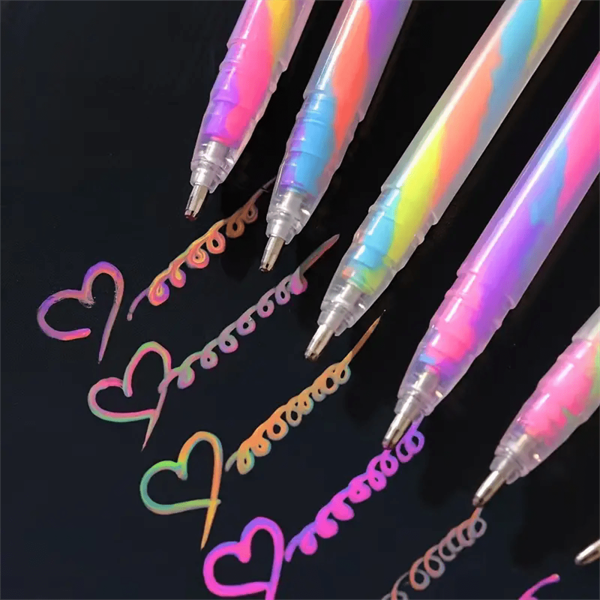6 peças de caneta espiral gradiente com cartão de escrita altamente atraente, desenho animado fofo e requintado, padrão aleatório, caixa de presente para escrita de escritório e aprendizagem, papelaria para estudantes, pequenos prêmios, escolas masculinas e femininas, estudantes, papelaria, pintura, sala de aula de professores, materiais de aprendizagem, aniversário, feriado, presentes para festas de volta às aulas