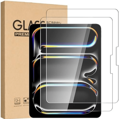2 pezzi di pellicola protettiva in vetro temperato HD compatibile con iPad/iPad Air/Pro/Mini/1/2/3/4/5/6/7/8/9/10/11a generazione/8,3 pollici/9,7 pollici/10,2 pollici/10,5 pollici/10,9 pollici/11 pollici/12,9 pollici/13 pollici/2018/2025/2022/iPad Air 2024/iPad Pro 2024/M2/M3/M4