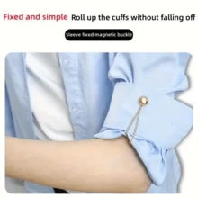 2/3/4/6pcs Magnetic Scarf Clips - No Sewing Required, Detachable Rings, Minimalist Round Chain Buckle | Multi-Functional Apparel Fastener, Secure & Fitted - Multicolor - View 11