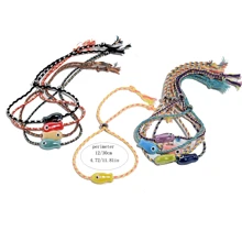 Pulsera de cerámica con pez multicolor y cordón, estilo bohemio, ideal para muñeca y tobillo