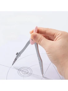 9pcs Student Drawing Tools Set, For Design Sketching, Office, Exam, PP Material, Math & Geometric Art Supplies, Including Compass, Ruler, Set Square, Protractor, Pencil Sharpener, Ideal Gift For School, Students, Back To School - Multicolor - View 3
