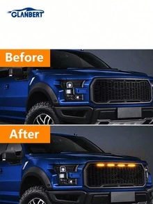 GLANBERT 1 Drag 3/4 Car LED Grid Light 4LED High Brightness Waterproof Amber Off-Road Vehicle Warning Light Pickup Truck Modified Lighting Light - Multicolor - View 10