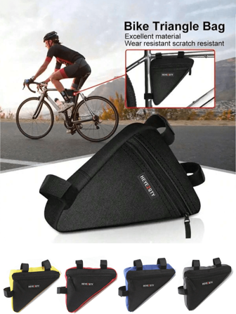 1pc High-Capacity Bicycle Frame Triangle Bag, Quick-Release Crossbeam Pouch For Mountain Bikes, Cycling Gear Accessory, Storage Tool