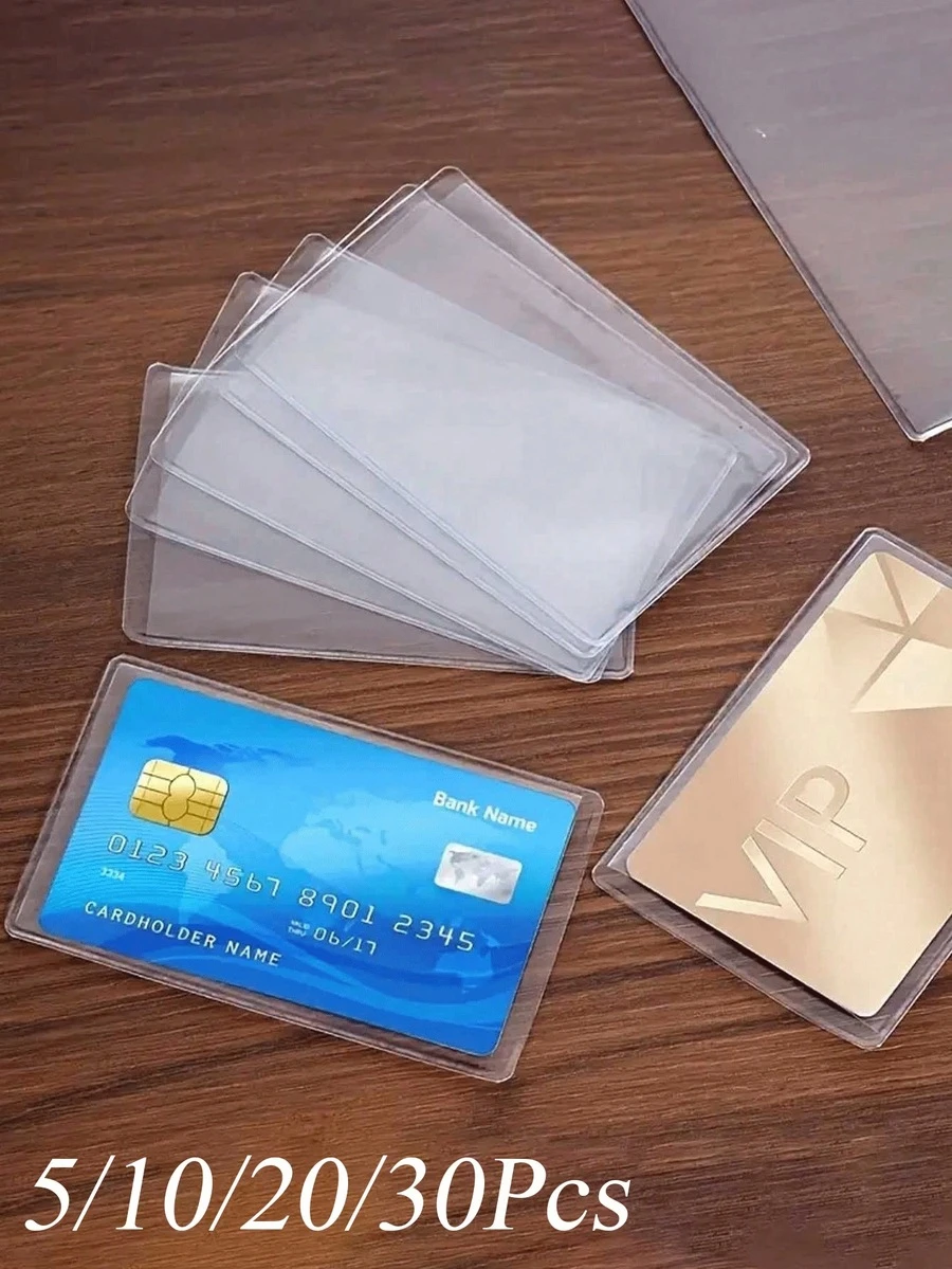 Medicare Card Holder Protector Sleeves, Clear PVC Waterproof Medical/Credit Card, Business/Social Security Card Protector - Clear Vinyl Plastic Covers For Insurance & Social Security Metro & License Or Credit Cards - Multicolor - View 1